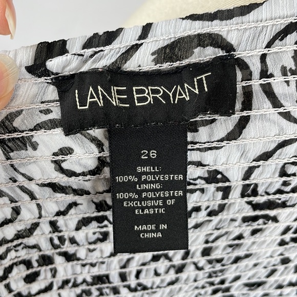 Lane Bryant Smocked Ruffle Boho Chiffon Sundress w/Removable Straps - Size 26 - Picture 13 of 15